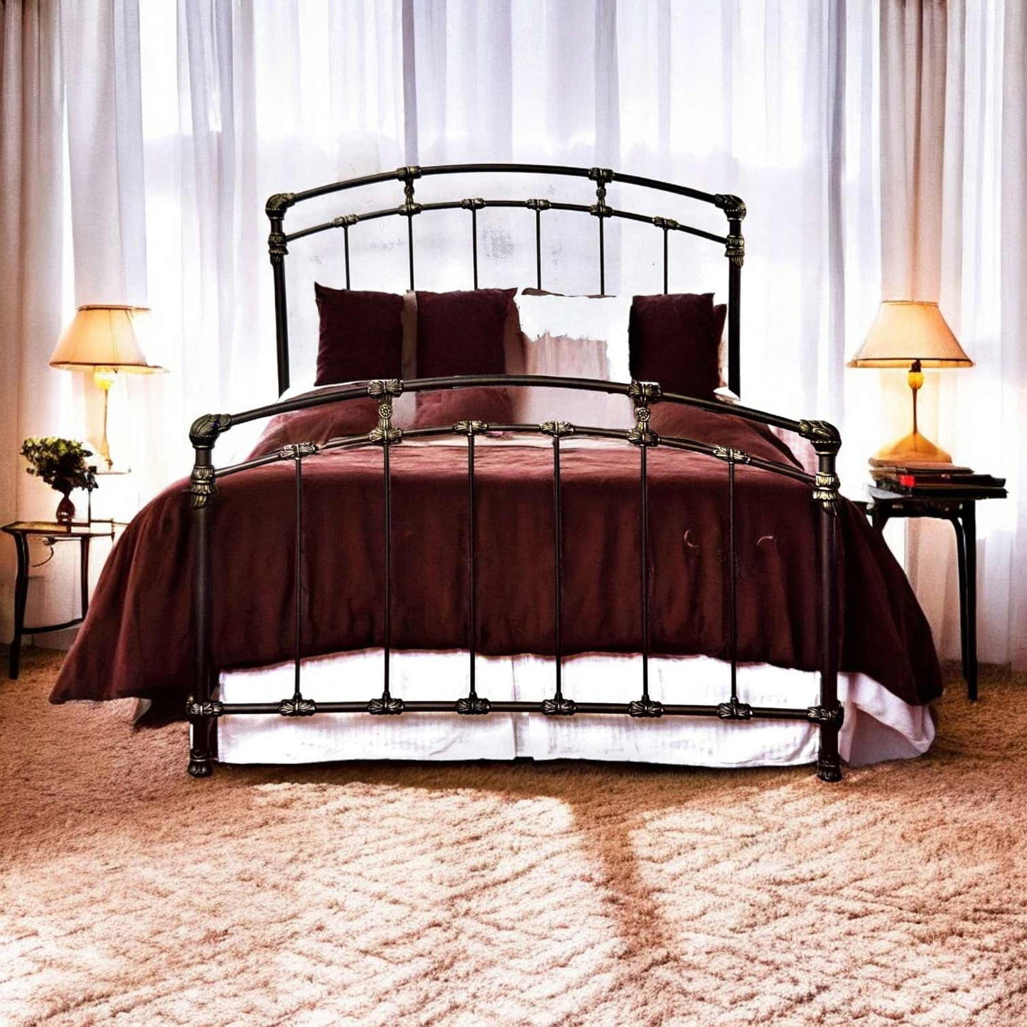 Aristella Iron Bed manufactured by Wesley Allen exclusively for Matriae