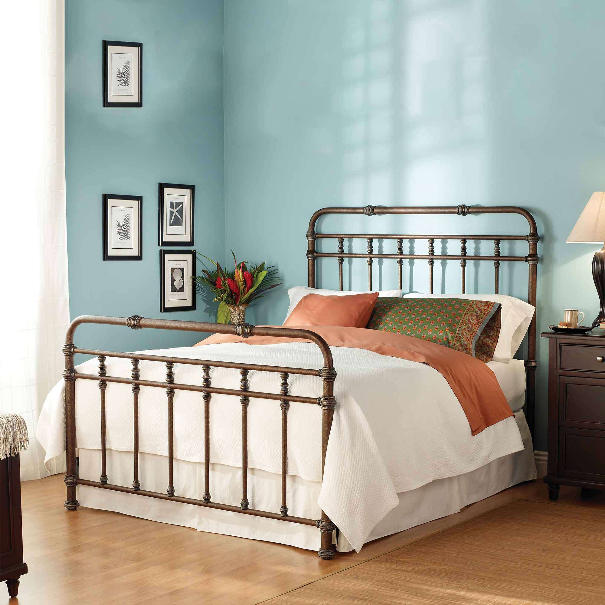 Wrought iron store headboard