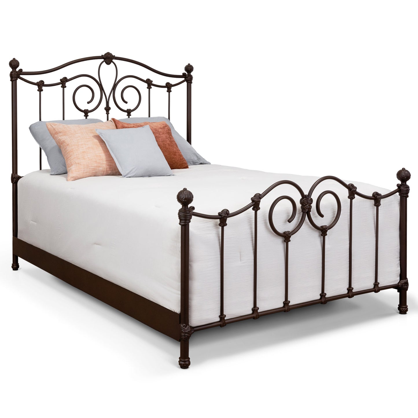 Olympia Iron Bed 7165 Wesley Allen Queen CBMPF Natural Rust Finish Matriae