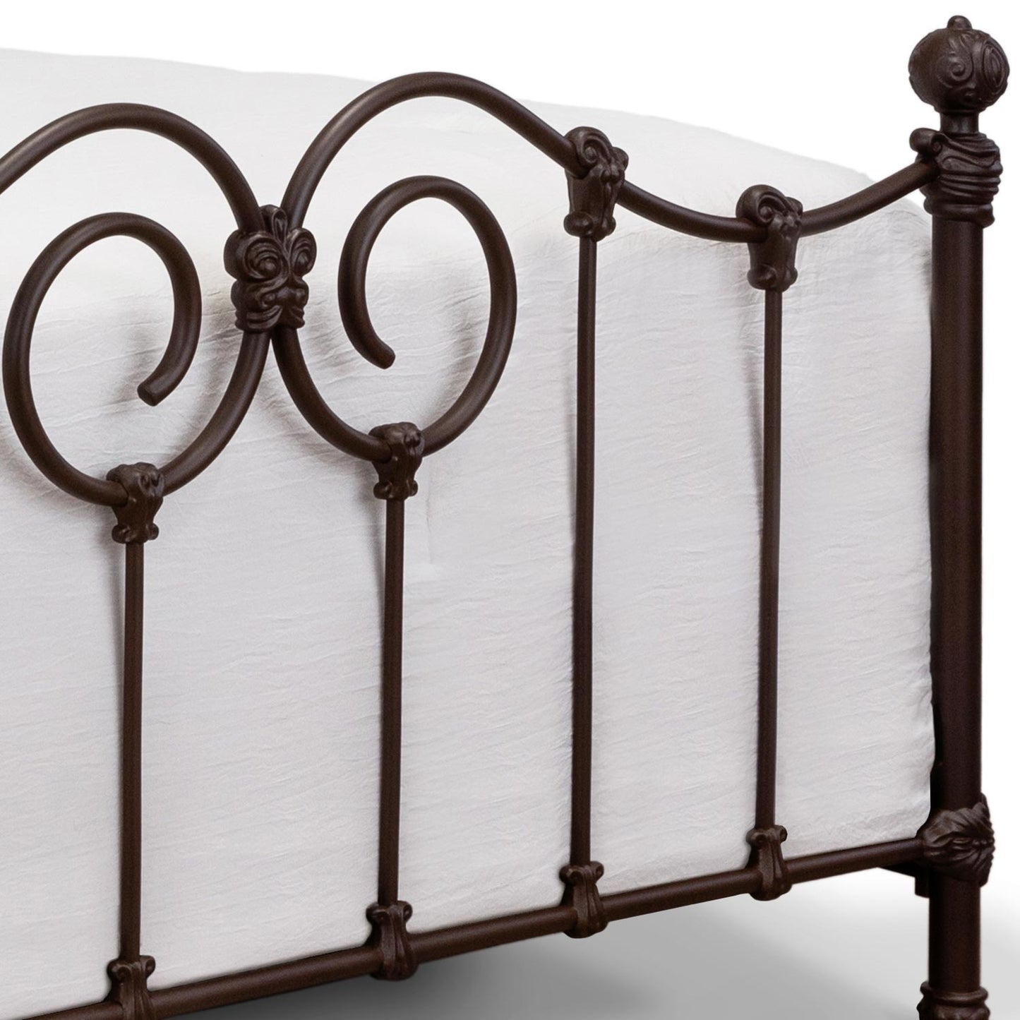 Olympia Iron Bed 7165 Wesley Allen Queen CBMPF Natural Rust Finish Matriae