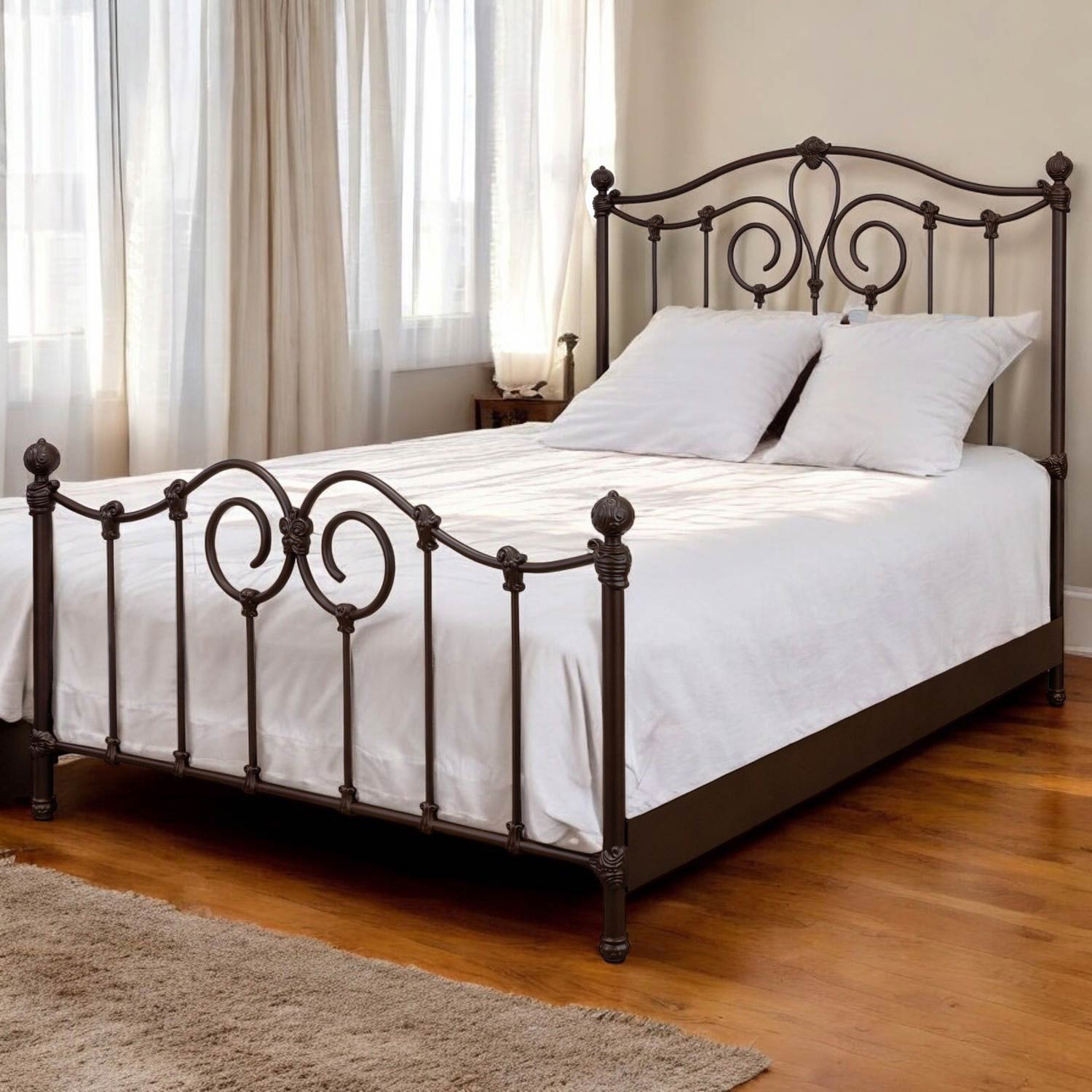 Olympia Iron Bed 7165 Wesley Allen Queen CBMPF Natural Rust Finish Matriae