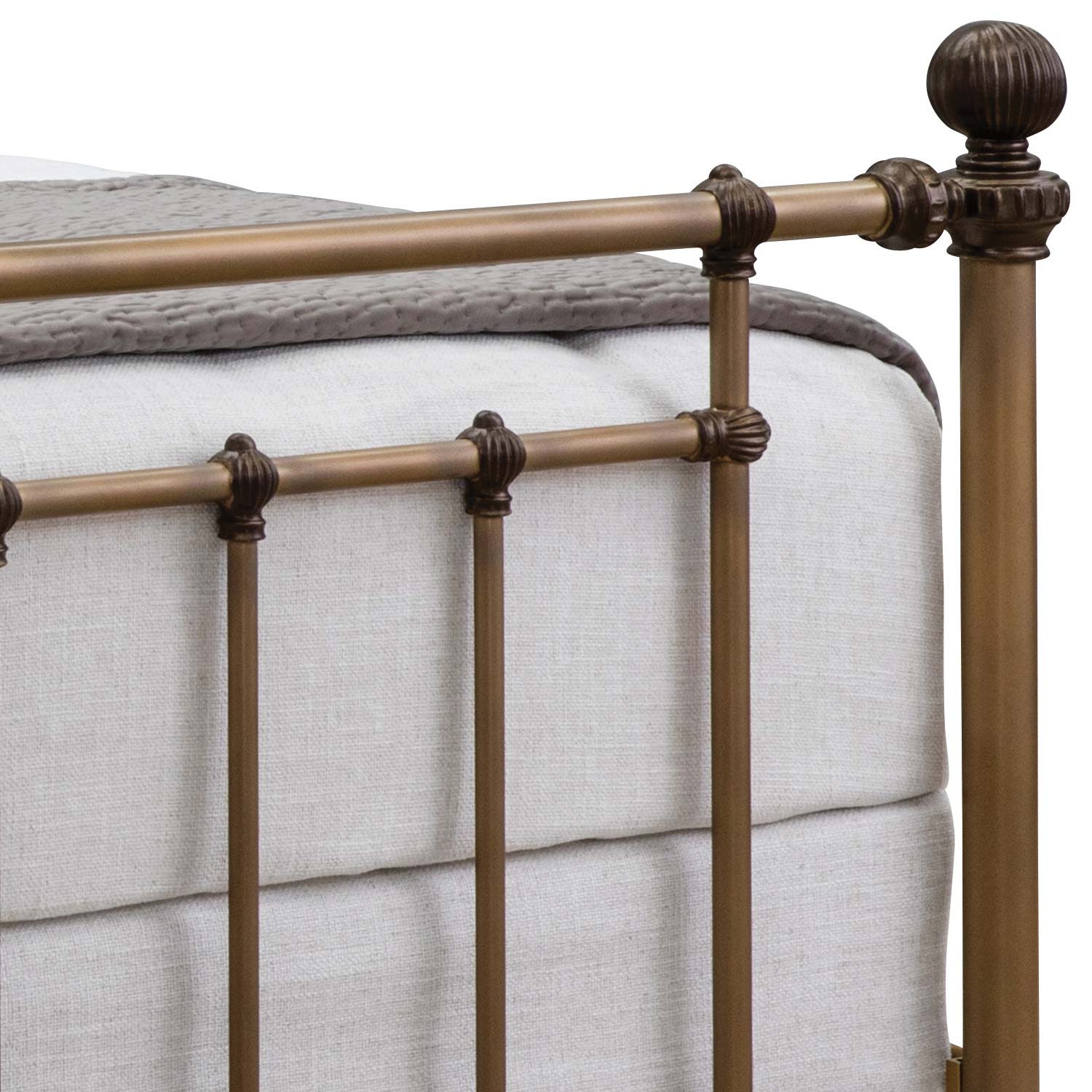 Revere Iron Bed 1315 Wesley Allen Queen CBMPF Aged Brass Finish Matriae