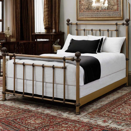 Revere Iron Bed 1315 Wesley Allen Queen Bedroom CBMPF Aged Brass Finish Matriae