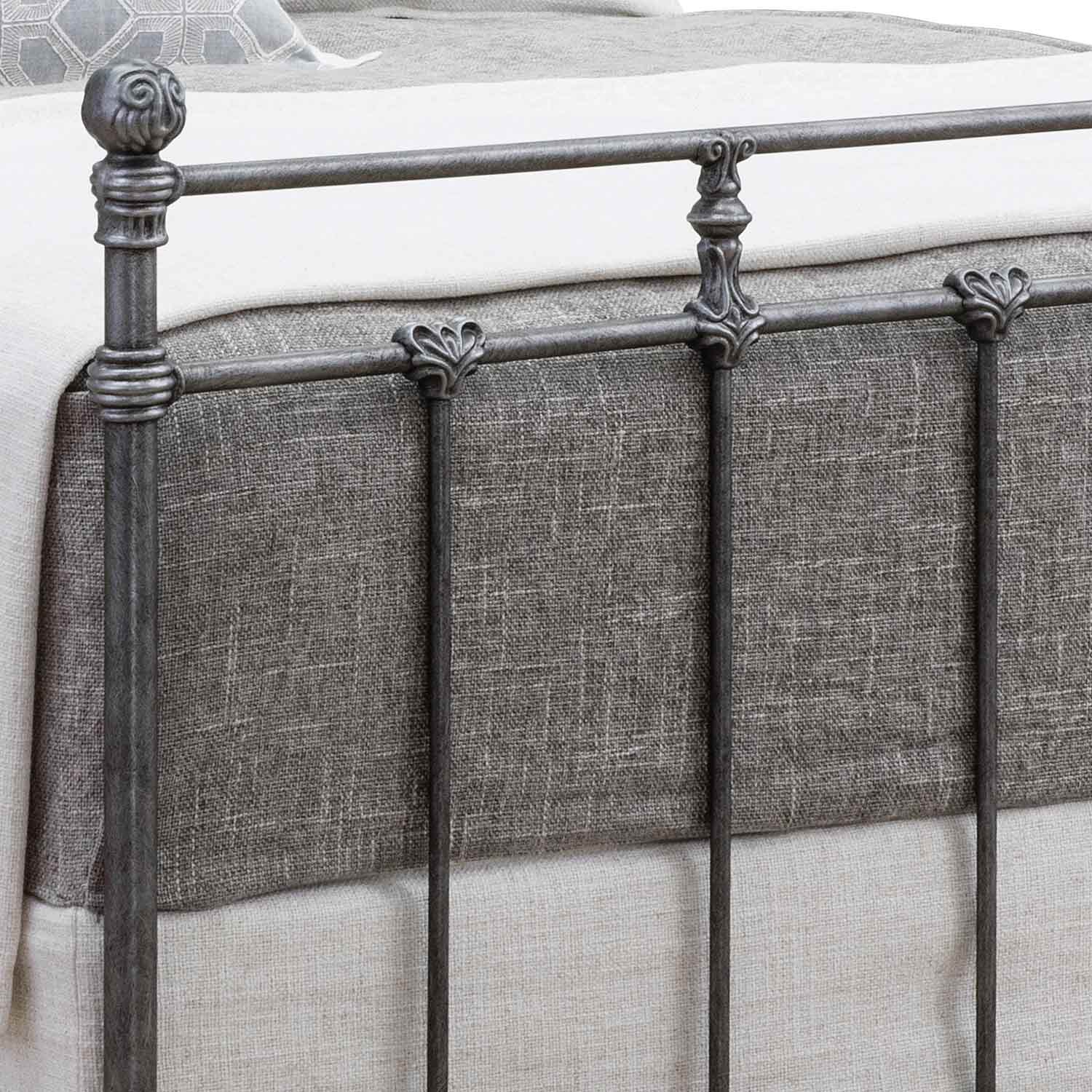 Sena Iron Bed 1004 Wesley Allen Queen Silver Bisque Finish Matriae