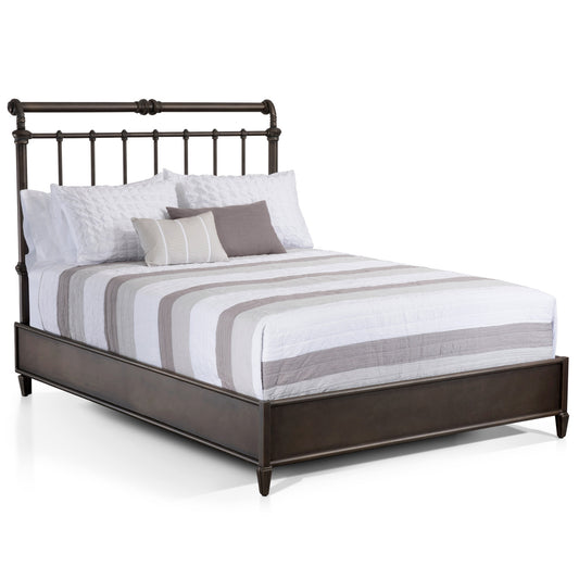 Sheffield Iron Headboard Metal Surround Bed 1039MS Wesley Allen Queen Aged Bronze Matriae