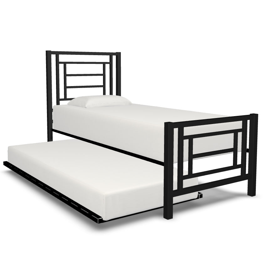 Sunset Iron Trundle Beds with Roll Out Trundle by Wesley Allen Matriae